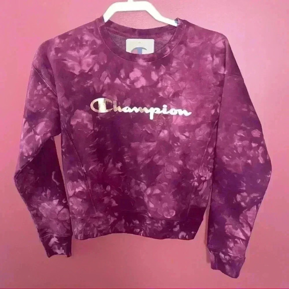 Champion Sweaters - Champion Purple Tie-dye sweatshirt